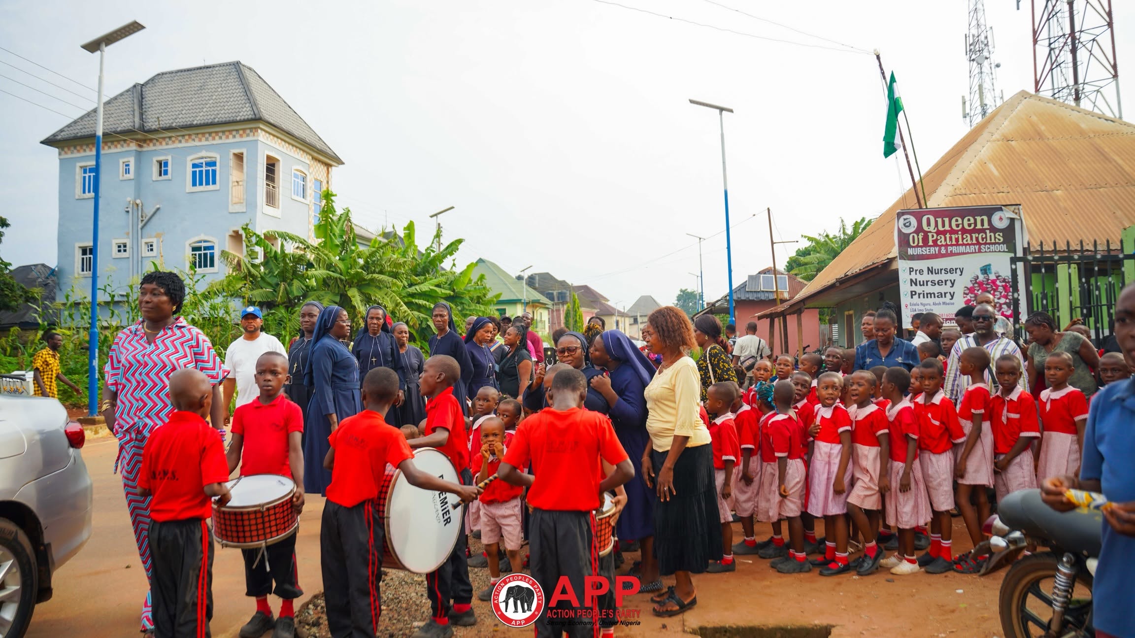 Ribbon cutting at the newly powered classroom block